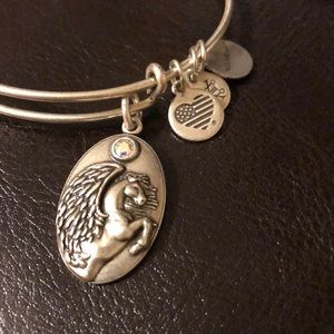NWT Alex and Ani silver tone Pegasus bracelet